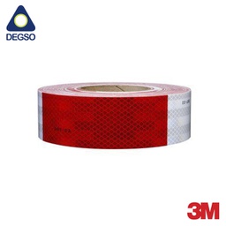 [3M983-326] Lámina Reflectiva Rojo-Blanco para vehículos (rollo de 2 pulgadas x 50 yardas)