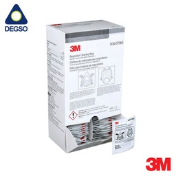 [3M504] Paño desinfectante para limpieza de respiradores reutilizables (caja de 100 unidades)