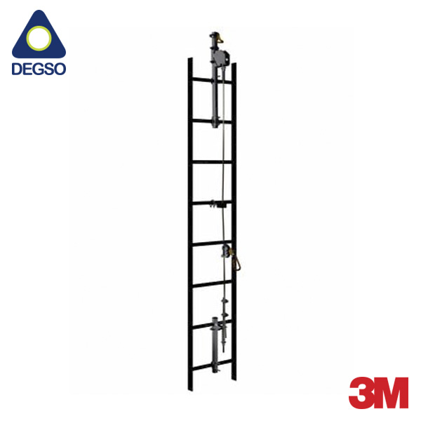 Sistema de línea de vida vertical 3M™ DBI-SALA® Lad-Saf™ 6118030 de acero galvanizado de 30 pies (9.1 m)