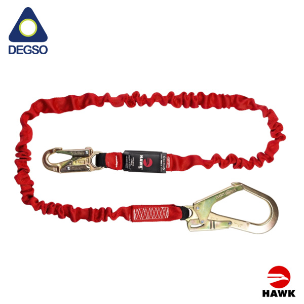 Línea de vida simple elastizada de 1,8 m con gancho grande diámetro de apertura 50 mm HAWK® 651P-1.80
