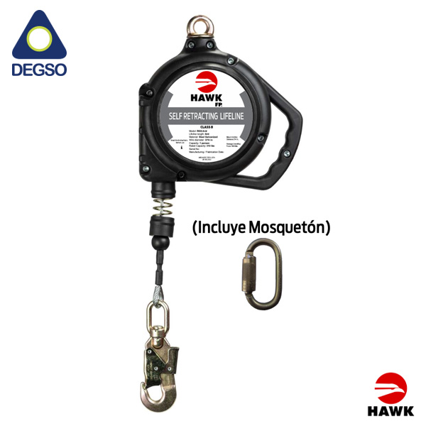 Retráctil de cable de acero 3/16&quot; de 30 pies HAWK® H/RGS-M (ANSI)