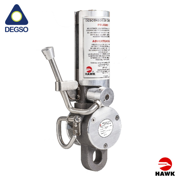 Descensor automático antipánico para cuerdas de diámetro  7/16" y 1/2" (cuerda estática o semi-estática) HAWK® DA