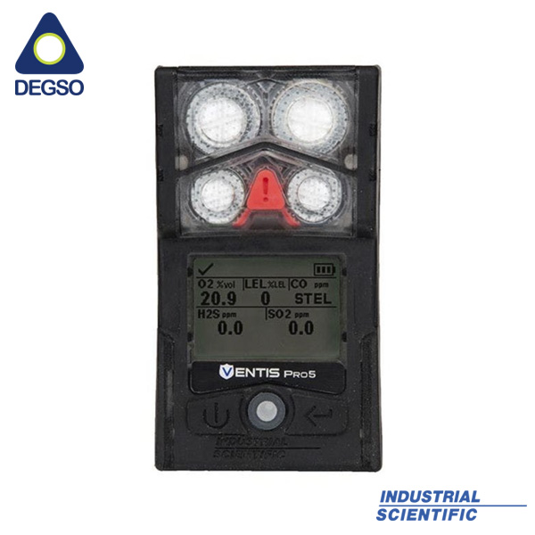 Monitor de gases Ventis Pro5 configurado para CO2 dióxido de carbono, a difusión, sin estuche