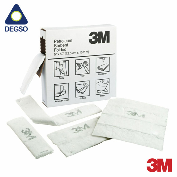 Rollo absorbente plegado para hidrocarburos 3M™ P-FL550DD (rollo plegado de 5 pulgadas x 50 pies)