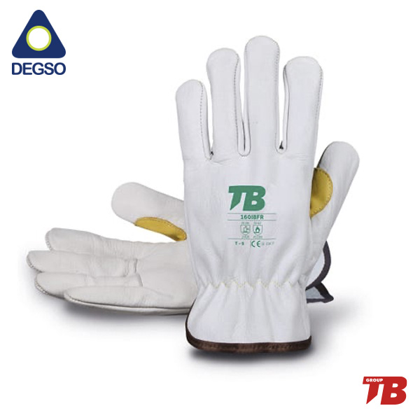 Guante de cuero con refuerzo mecánico y térmico calor 160IBRF