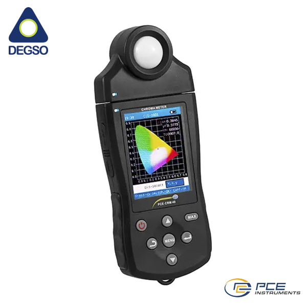 Luxómetro PCE-CRM 40, con medición de temperatura de color correlacionada