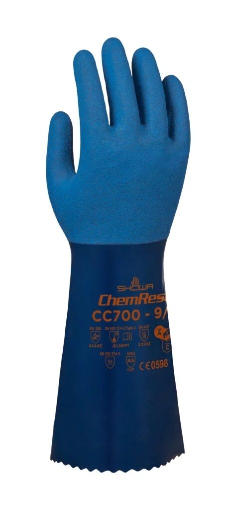 Guante anticorte de nitrilo para químicos SHOWA® CC700