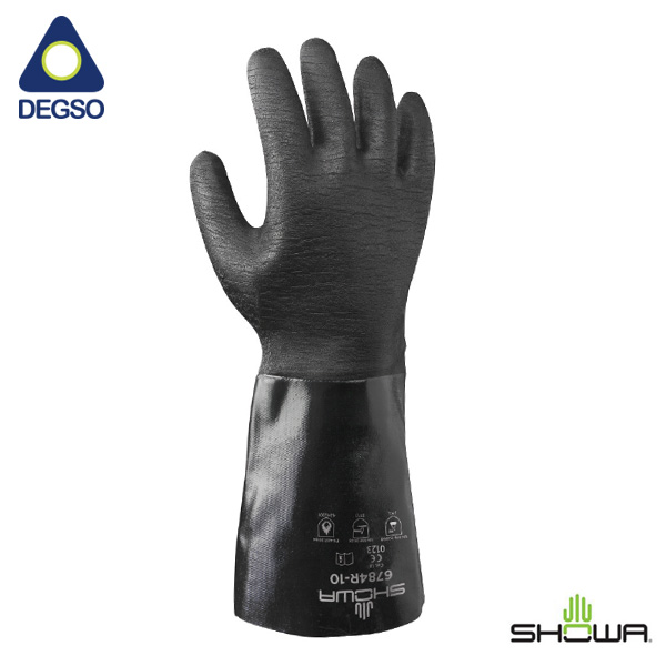 Guante para químicos recubierto de neopreno SHOWA® 6784R