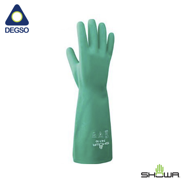 Guante de nitrilo para químicos SHOWA® 747