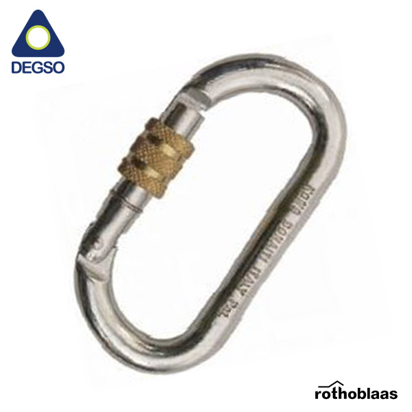 Mosquetón de aluminio/acero simétrico con cierre manual -CLASTE