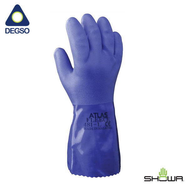 Guante para químicos con aislamiento térmico recubierto de PVC SHOWA® 481