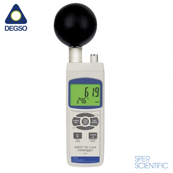 Medidor de estrés térmico con tarjeta SD, incluye certificado de calibración (fábrica)