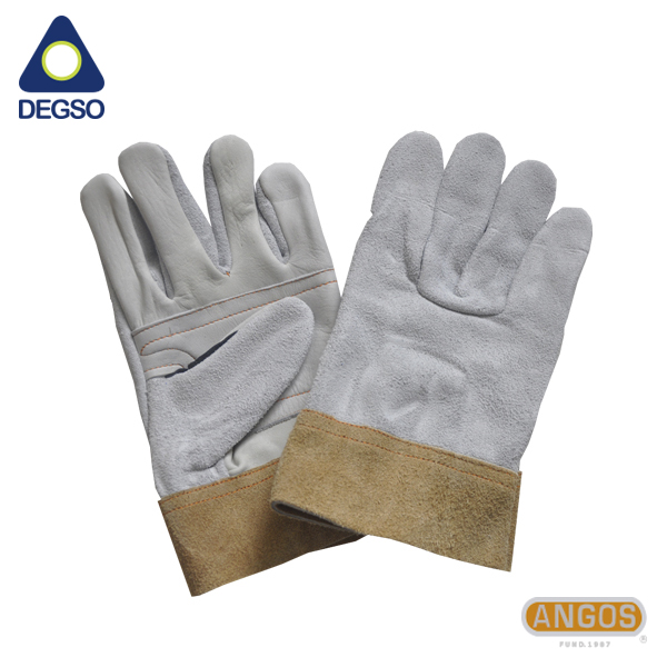 Guante de cuero corto,reforzada palma,mixto