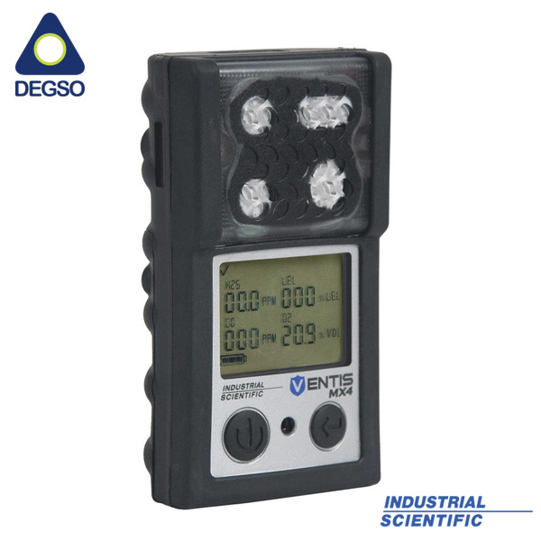 Monitor de gases Ventis MX4, H2S, LEL(Pentano), CO y O2, difusión, sin estuche