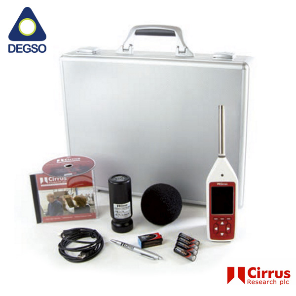 Kit calibrador acústico y sonómetro Optimus Green Clase 1, banda de octavas 1:1 y 1:3, ruido tonal