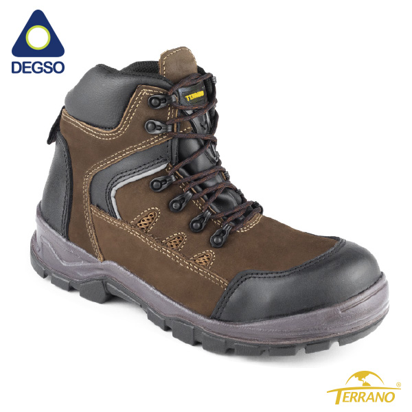 Botín de cuero punta de composite planta PU 6302R