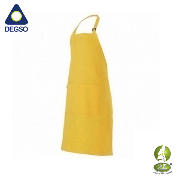 Delantal impermeable industrial amarillo calibre 14 Dims: 1.00 x 0.70 cm
