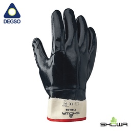 Guante de uso general recubierto de nitrilo con puño de seguridad SHOWA® 7166