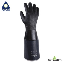 [BE6781R-06-10] Guante para químicos con aislamiento térmico recubierto de neopreno y manga de nitrilo SHOWA® 6781R-06