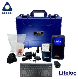 [LL11315] Alcoholímetro profesional portátil Lifeloc LX9 con impresora inalámbrica y teclado inalámbrico