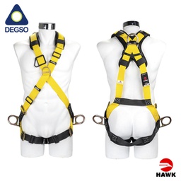 [HAWK412XGP-S/L] Arnés en X 4 anillos acolchado en espalda HAWK® 412XGP