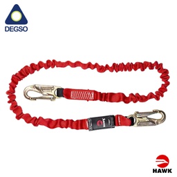 [HAWK601P-1.80] Línea de vida simple elastizada de 1,8 m con gancho pequeño diámetro de apertura 19 mm HAWK® 601P-1.80