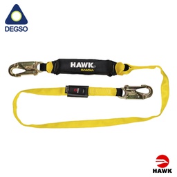 [HAWK601-1.80] Línea de vida simple tubular de 1,8 m con gancho diámetro de apertura 19 mm HAWK® 601-1.80