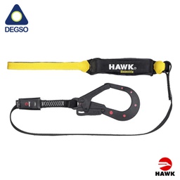 [HAWK651T-1.80] Línea de vida simple dieléctrica de 1,8 m con gancho grande, diámetro de apertura 55 mm HAWK® 651T-1.80