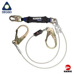 [HAWK671LC-6FT] Línea de vida doble brazo de cable 5/16&quot; HAWK® 671LC-6FT