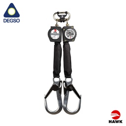 [HAWKH/RWTRA-2mt] Retráctil personal de doble brazo de cinta de 2 m HAWK® H/RWTRA