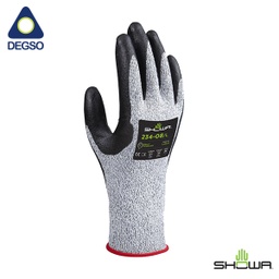 Guante anti corte y resistente al calor con palma de espuma de nitrilo SHOWA® 234 (paquete de 12 pares)